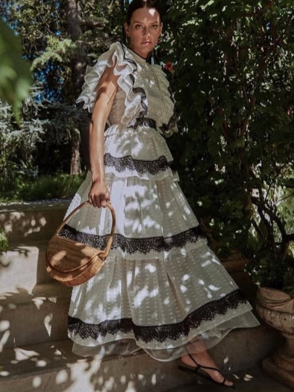 ✨ Hunter Bell Annabelle Tiered Organza Lace Maxi Dress ✨